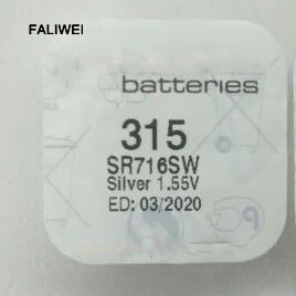 5 ШТ./ЛОТ батарейка для часов из оксида серебра 315 SR716SW 716 1,55 В хорошего качества