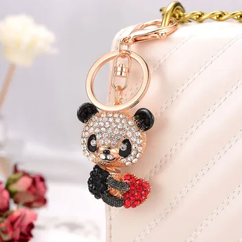 XDPQQ заводская прямая серия животных ключ Китай национальное сокровище панда брелок для ключей модная женская сумка кулон подарок