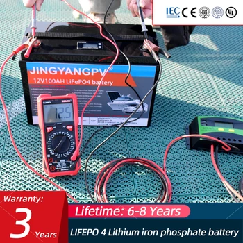 Аккумулятор глубокого цикла LiFePO4 12V 100Ah с глубоким циклом, идеально подходит для резервного питания...