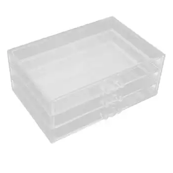 Акриловая коробка для хранения ювелирных изделий, легко моющаяся Прозрачная коробка для хранения сережек, защищенная от коррозии, 3 ящика для помады для сережек
